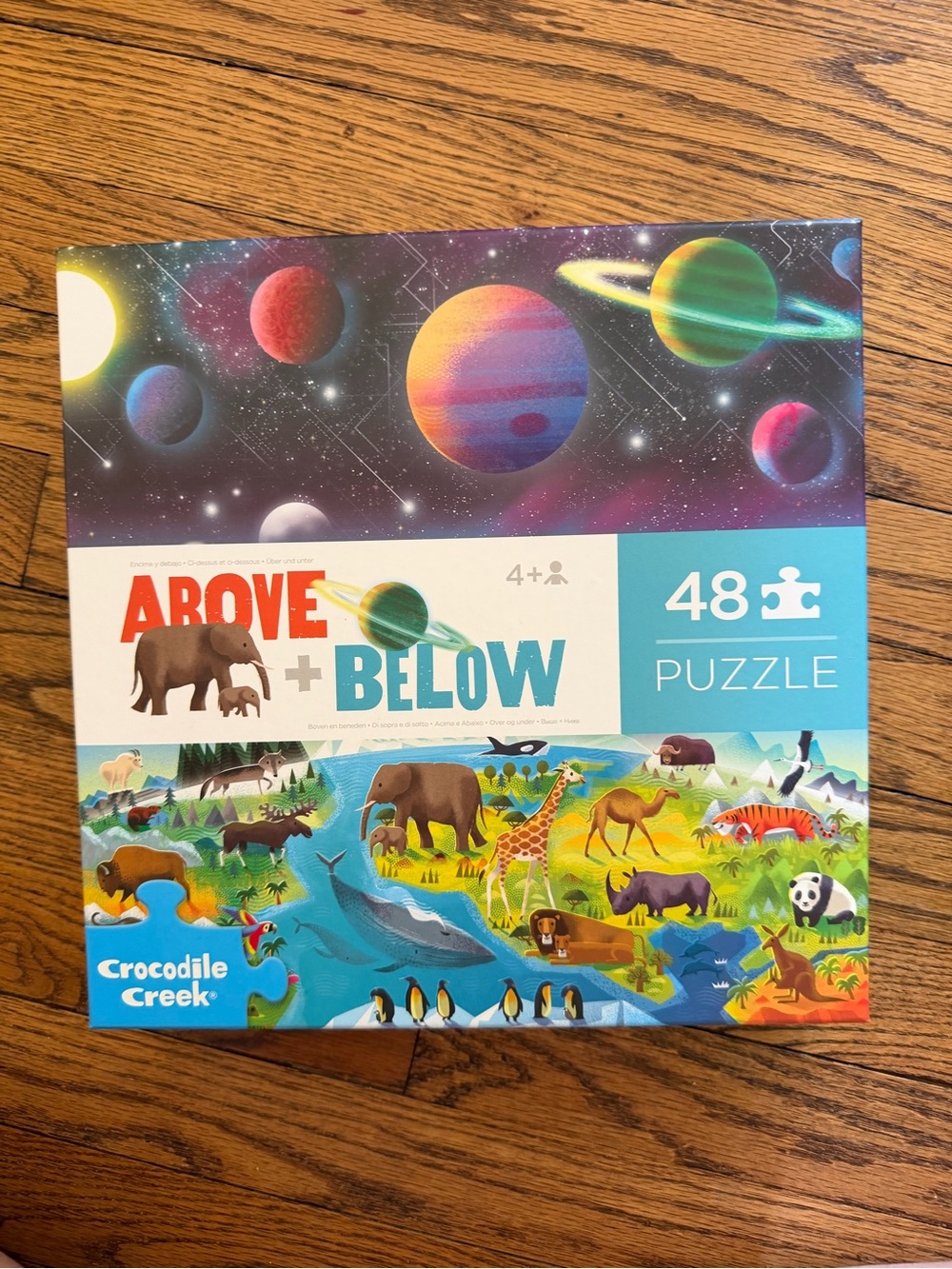 Above and below crocodile Creek puzzle GUC space animals puzzle kids puzzle 48